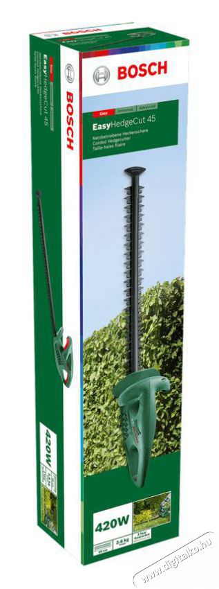 Bosch EasyHedgeCut 45 s&ouml;v&eacute;nyny&iacute;r&oacute; H&aacute;ztart&aacute;s / Otthon / K&uuml;lt&eacute;r - K&uuml;lt&eacute;r / kerti term&eacute;k / grill - S&ouml;v&eacute;ny / k&eacute;zi fű &eacute;s lomb v&aacute;g&oacute; - 380558