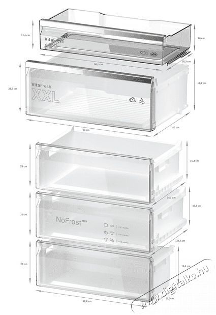 Bosch KGN49AIBT, Szabadon&aacute;ll&oacute;, alulfagyaszt&oacute;s hűtő-fagyaszt&oacute; kombin&aacute;ci&oacute; Inox - k&ouml;nnyű tiszt&iacute;t&aacute;s Konyhai term&eacute;kek - Hűtő, fagyaszt&oacute; (szabadon&aacute;ll&oacute;) - Alulfagyaszt&oacute;s kombin&aacute;lt hűtő - 475527