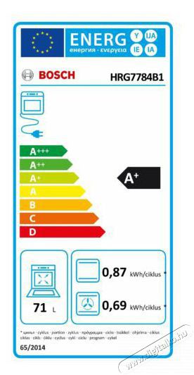 Bosch HRG7784B1 Konyhai term&eacute;kek - S&uuml;tő-főzőlap, tűzhely (be&eacute;p&iacute;thető) - S&uuml;tő (be&eacute;p&iacute;thető) - 490976