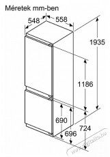 Bosch KIN96VFD0 Konyhai term&eacute;kek - Hűtő, fagyaszt&oacute; (be&eacute;p&iacute;thető) - Alulfagyaszt&oacute;s kombin&aacute;lt hűtő - 492710