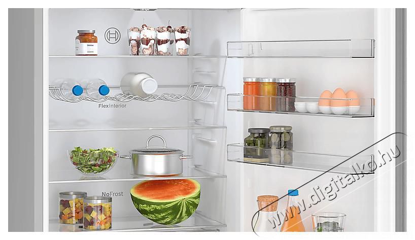 Bosch KGN492LDF alulfagyaszt&oacute;s kombin&aacute;lt hűtőszekr&eacute;ny, inox, 203 cm, 70 cm sz&eacute;les, 311/129 l, NoFrost, VitaFresh, gyorsfagyaszt&aacute;s, gyorshűt&eacute;s Konyhai term&eacute;kek - Hűtő, fagyaszt&oacute; (szabadon&aacute;ll&oacute;) - Alulfagyaszt&oacute;s kombin&aacute;lt hűtő - 494380