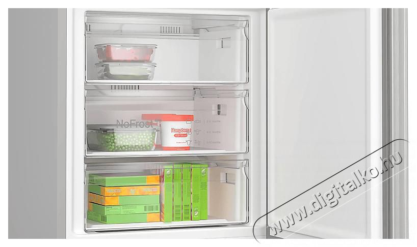 Bosch KGN492LDF alulfagyaszt&oacute;s kombin&aacute;lt hűtőszekr&eacute;ny, inox, 203 cm, 70 cm sz&eacute;les, 311/129 l, NoFrost, VitaFresh, gyorsfagyaszt&aacute;s, gyorshűt&eacute;s Konyhai term&eacute;kek - Hűtő, fagyaszt&oacute; (szabadon&aacute;ll&oacute;) - Alulfagyaszt&oacute;s kombin&aacute;lt hűtő - 494380