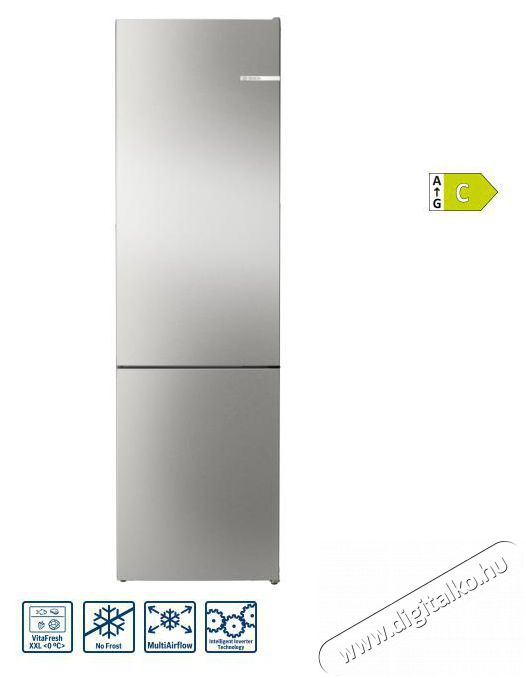 Bosch KGN392ICF alulfagyaszt&oacute;s hűtőszekr&eacute;ny Konyhai term&eacute;kek - Hűtő, fagyaszt&oacute; (szabadon&aacute;ll&oacute;) - Alulfagyaszt&oacute;s kombin&aacute;lt hűtő - 494376