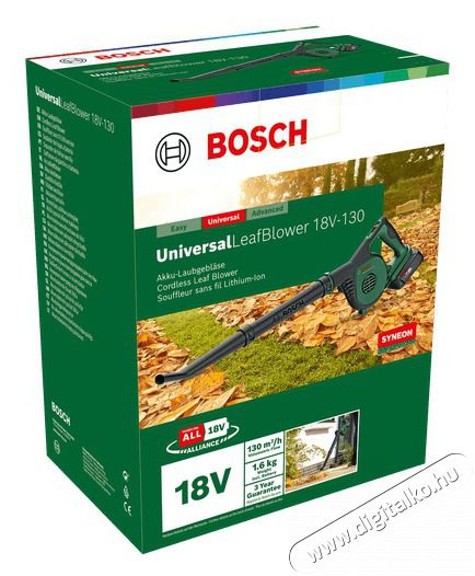 Bosch Universal Leaf Blower 18V-130 akkus lombf&uacute;v&oacute; H&aacute;ztart&aacute;s / Otthon / K&uuml;lt&eacute;r - K&uuml;lt&eacute;r / kerti term&eacute;k / grill - Lombsz&iacute;v&oacute; &eacute;s f&uacute;v&oacute; - 502278