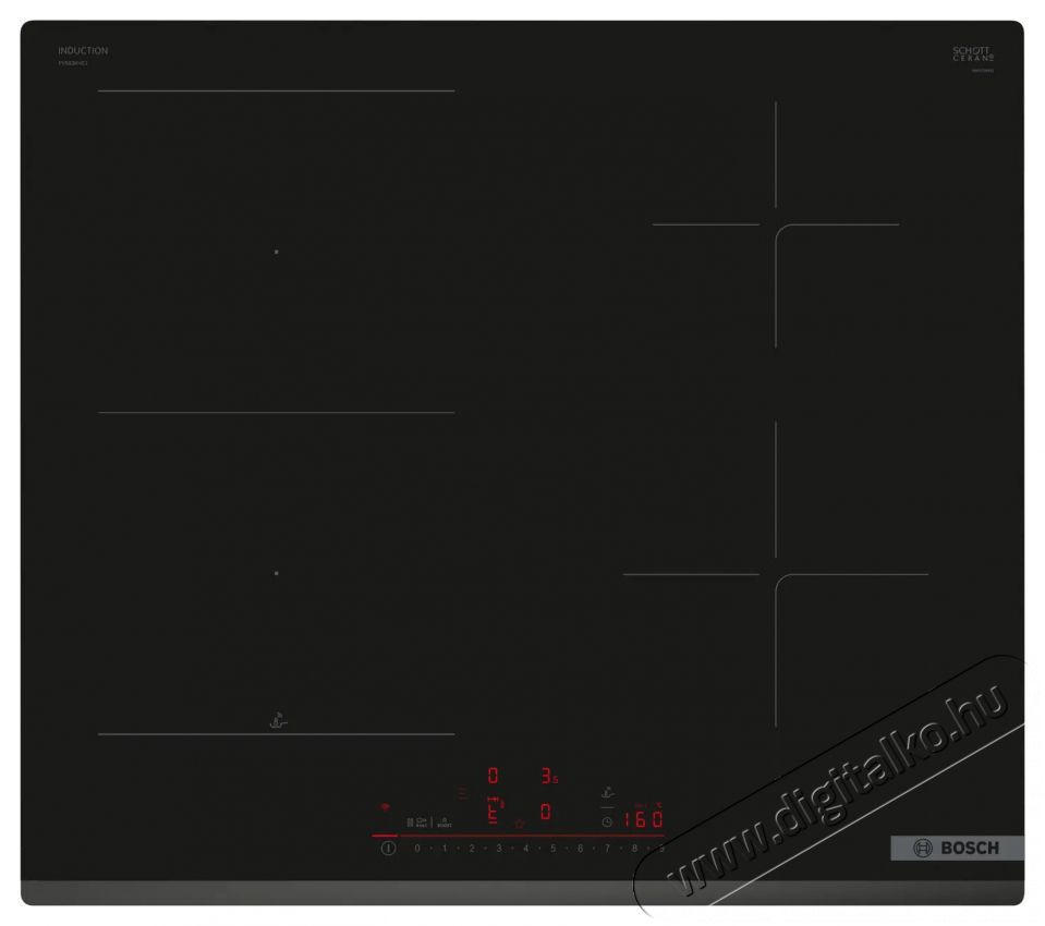 Bosch PVS831HC1E Konyhai term&eacute;kek - S&uuml;tő-főzőlap, tűzhely (be&eacute;p&iacute;thető) - Indukci&oacute;s főzőlap (be&eacute;p&iacute;thető) - 504336