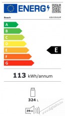 Bosch KSV33VLEP Egyajt&oacute;s hűtőszekr&eacute;ny Konyhai term&eacute;kek - Hűtő, fagyaszt&oacute; (szabadon&aacute;ll&oacute;) - Fagyaszt&oacute; n&eacute;lk&uuml;li hűtő - 362783