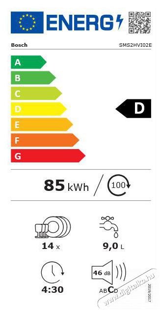 Bosch SMS2HVI02E Mosogat&oacute;g&eacute;p Konyhai term&eacute;kek - Mosogat&oacute;g&eacute;p - Norm&aacute;l (60cm) szabadon&aacute;ll&oacute; mosogat&oacute;g&eacute;p - 493124