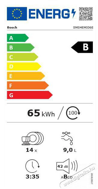Bosch SMS4EMI06E Konyhai term&eacute;kek - Mosogat&oacute;g&eacute;p - Norm&aacute;l (60cm) szabadon&aacute;ll&oacute; mosogat&oacute;g&eacute;p - 490989