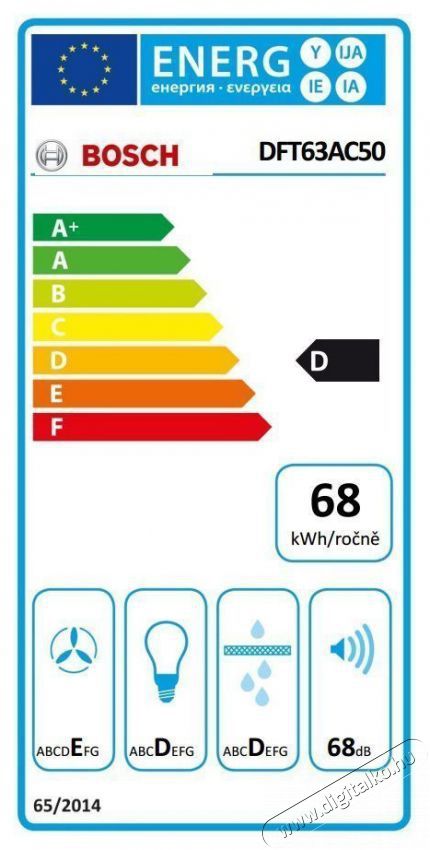 Bosch DFT63AC50 Konyhai term&eacute;kek - P&aacute;raelsz&iacute;v&oacute; - Be&eacute;p&iacute;thető / kih&uacute;zhat&oacute; - 509657