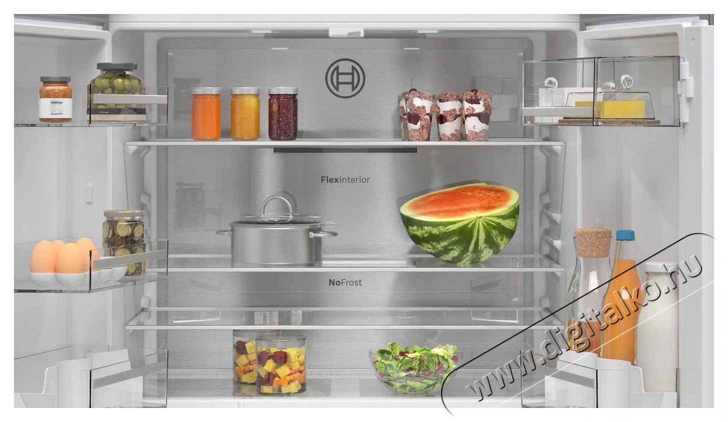 Bosch KFN96AXEA Serie 6 Konyhai term&eacute;kek - Hűtő, fagyaszt&oacute; (szabadon&aacute;ll&oacute;) - Amerikai t&iacute;pus&uacute; Side By Side hűtő - 509375