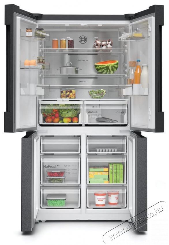 Bosch KFN96AXEA Serie 6 Konyhai term&eacute;kek - Hűtő, fagyaszt&oacute; (szabadon&aacute;ll&oacute;) - Amerikai t&iacute;pus&uacute; Side By Side hűtő - 509375