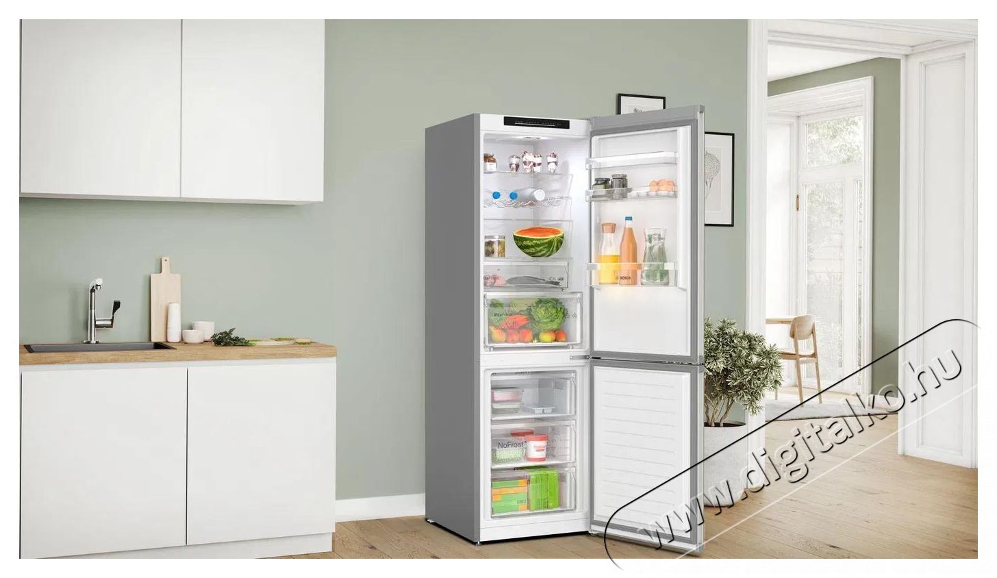 Bosch KGN362ICF Konyhai term&eacute;kek - Hűtő, fagyaszt&oacute; (szabadon&aacute;ll&oacute;) - Alulfagyaszt&oacute;s kombin&aacute;lt hűtő - 509412