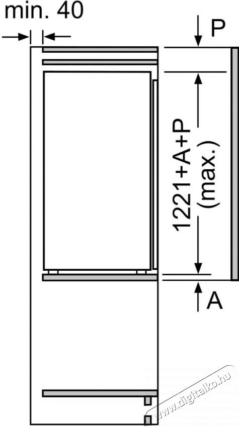 Bosch KIL42VFE0 Serie 4 Konyhai term&eacute;kek - Hűtő, fagyaszt&oacute; (szabadon&aacute;ll&oacute;) - Fagyaszt&oacute; n&eacute;lk&uuml;li hűtő - 509449