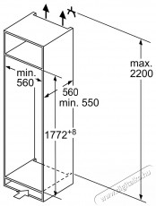 Bosch KIV87NSE0 Serie 2 Konyhai term&eacute;kek - Hűtő, fagyaszt&oacute; (be&eacute;p&iacute;thető) - Alulfagyaszt&oacute;s kombin&aacute;lt hűtő - 509308