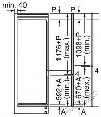 Bosch KIV87NSE0 Serie 2 Konyhai term&eacute;kek - Hűtő, fagyaszt&oacute; (be&eacute;p&iacute;thető) - Alulfagyaszt&oacute;s kombin&aacute;lt hűtő - 509308