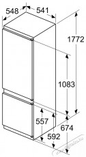 Bosch KIV87NSE0 Serie 2 Konyhai term&eacute;kek - Hűtő, fagyaszt&oacute; (be&eacute;p&iacute;thető) - Alulfagyaszt&oacute;s kombin&aacute;lt hűtő - 509308