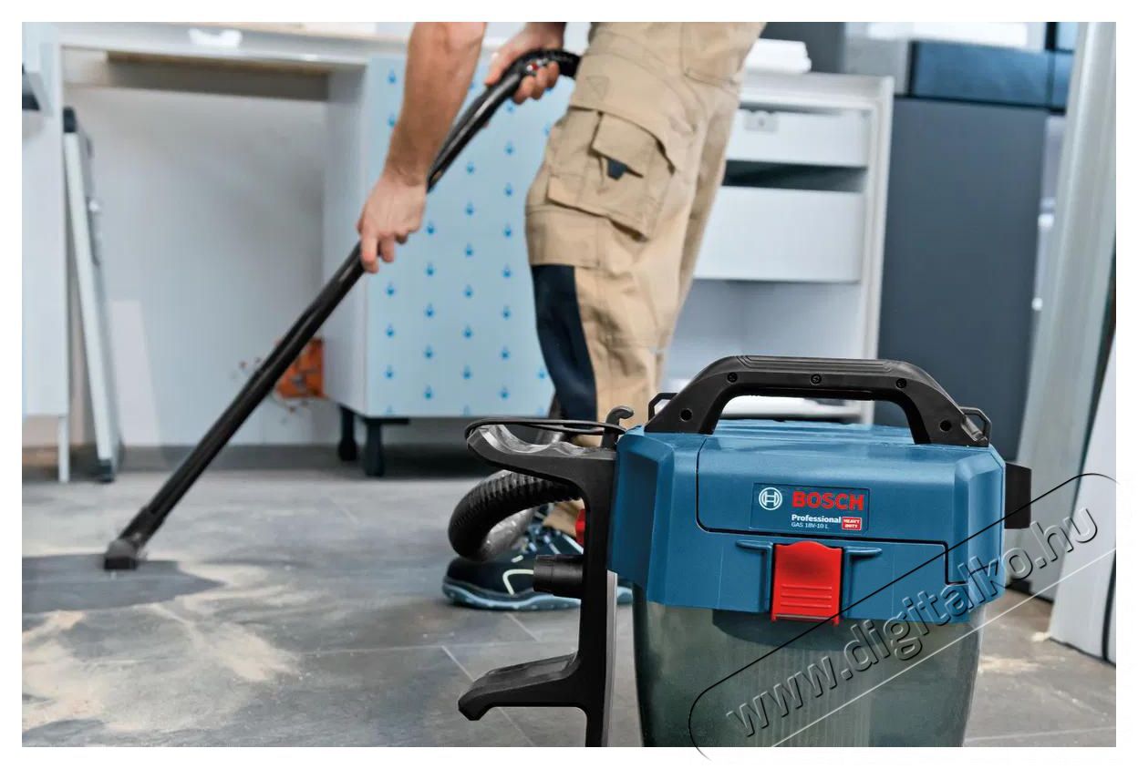 Bosch Professional GAS 18V-10L H&aacute;ztart&aacute;s / Otthon / K&uuml;lt&eacute;r - Porsz&iacute;v&oacute; / takar&iacute;t&oacute;g&eacute;p - Porzs&aacute;kos porsz&iacute;v&oacute; - 510873