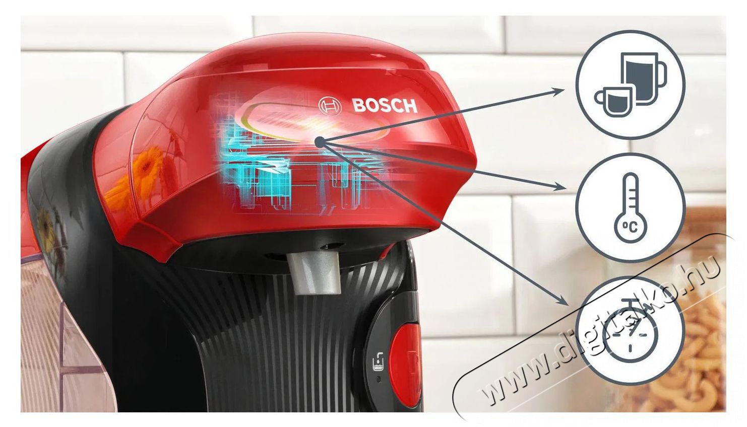 Bosch TAS113E TASSIMO STYLE friendly Konyhai term&eacute;kek - K&aacute;v&eacute;főző / k&aacute;v&eacute;&ouml;rlő / kieg&eacute;sz&iacute;tő - Kapszul&aacute;s / podos k&aacute;v&eacute;főző - 512640