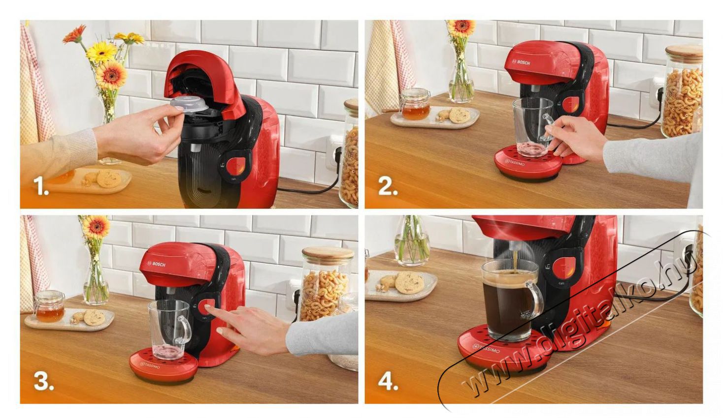 Bosch TAS113E TASSIMO STYLE friendly Konyhai term&eacute;kek - K&aacute;v&eacute;főző / k&aacute;v&eacute;&ouml;rlő / kieg&eacute;sz&iacute;tő - Kapszul&aacute;s / podos k&aacute;v&eacute;főző - 512640