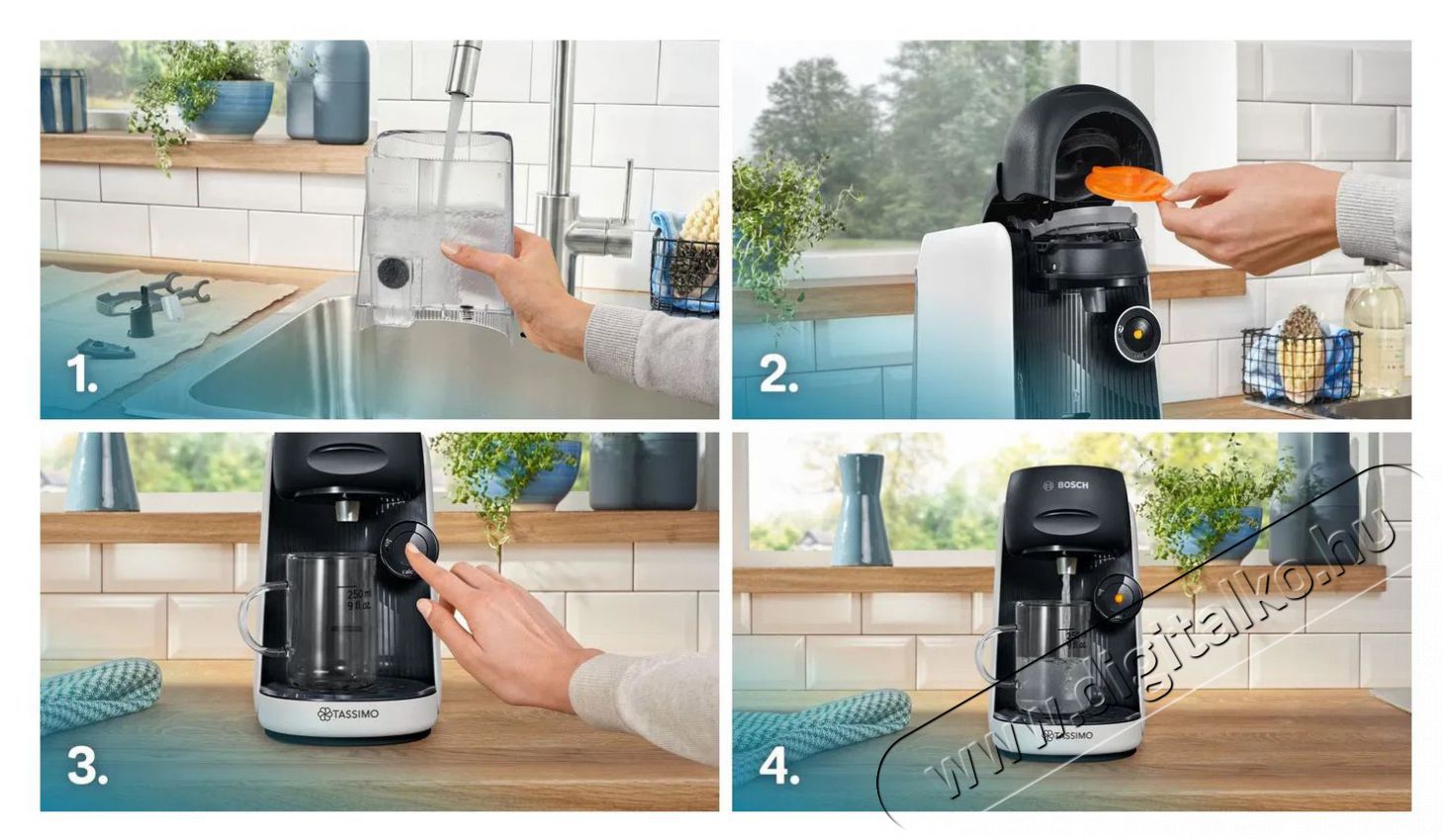 Bosch TAS164E Finesse Friendly Konyhai term&eacute;kek - K&aacute;v&eacute;főző / k&aacute;v&eacute;&ouml;rlő / kieg&eacute;sz&iacute;tő - Kapszul&aacute;s / podos k&aacute;v&eacute;főző - 512636