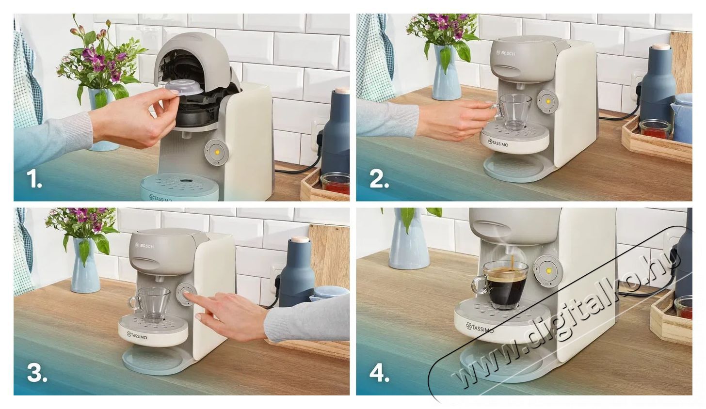 Bosch TAS167P Finesse Friendly Konyhai term&eacute;kek - K&aacute;v&eacute;főző / k&aacute;v&eacute;&ouml;rlő / kieg&eacute;sz&iacute;tő - Kapszul&aacute;s / podos k&aacute;v&eacute;főző - 512635