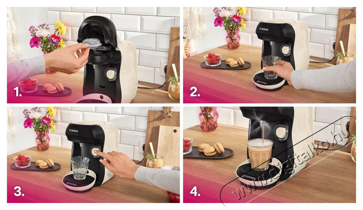 Bosch TAS107E TASSIMO HAPPY friendly Konyhai term&eacute;kek - K&aacute;v&eacute;főző / k&aacute;v&eacute;&ouml;rlő / kieg&eacute;sz&iacute;tő - Kapszul&aacute;s / podos k&aacute;v&eacute;főző - 512633