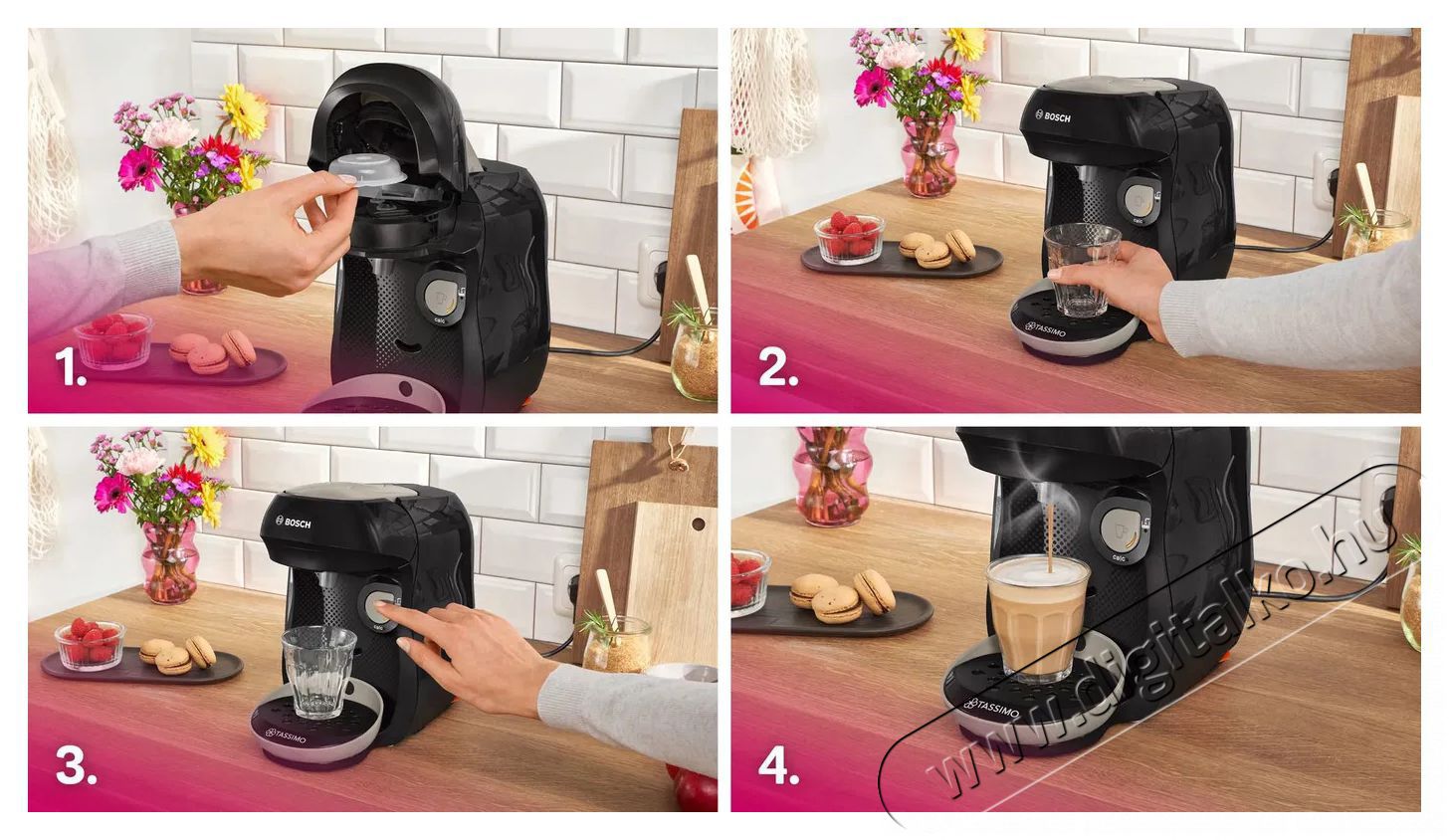 Bosch TAS109E Tassimo HAPPY Friendly Kapszul&aacute;s K&aacute;v&eacute;főző Konyhai term&eacute;kek - K&aacute;v&eacute;főző / k&aacute;v&eacute;&ouml;rlő / kieg&eacute;sz&iacute;tő - Kapszul&aacute;s / podos k&aacute;v&eacute;főző - 512638