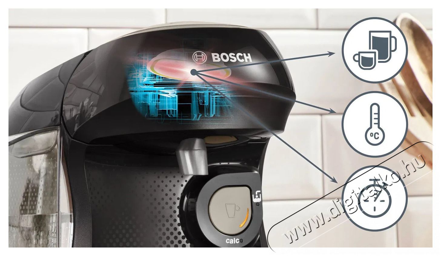 Bosch TAS109E Tassimo HAPPY Friendly Kapszul&aacute;s K&aacute;v&eacute;főző Konyhai term&eacute;kek - K&aacute;v&eacute;főző / k&aacute;v&eacute;&ouml;rlő / kieg&eacute;sz&iacute;tő - Kapszul&aacute;s / podos k&aacute;v&eacute;főző - 512638