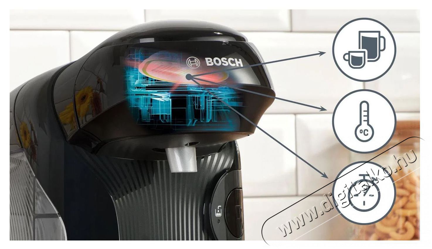Bosch TAS112E TASSIMO STYLE friendly Konyhai term&eacute;kek - K&aacute;v&eacute;főző / k&aacute;v&eacute;&ouml;rlő / kieg&eacute;sz&iacute;tő - Kapszul&aacute;s / podos k&aacute;v&eacute;főző - 512631