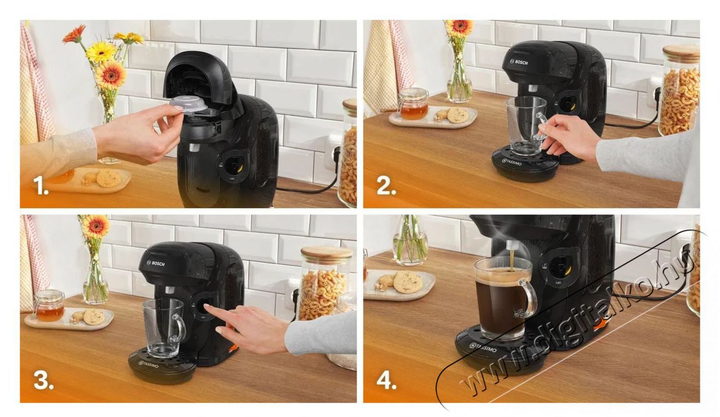 Bosch TAS112E TASSIMO STYLE friendly Konyhai term&eacute;kek - K&aacute;v&eacute;főző / k&aacute;v&eacute;&ouml;rlő / kieg&eacute;sz&iacute;tő - Kapszul&aacute;s / podos k&aacute;v&eacute;főző - 512631