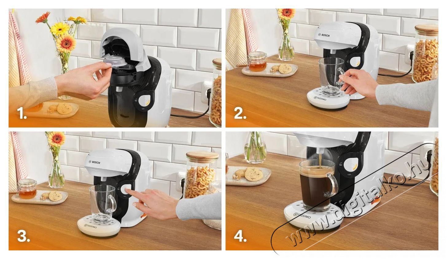 Bosch TAS114E TASSIMO STYLE friendly Konyhai term&eacute;kek - K&aacute;v&eacute;főző / k&aacute;v&eacute;&ouml;rlő / kieg&eacute;sz&iacute;tő - Kapszul&aacute;s / podos k&aacute;v&eacute;főző - 512632