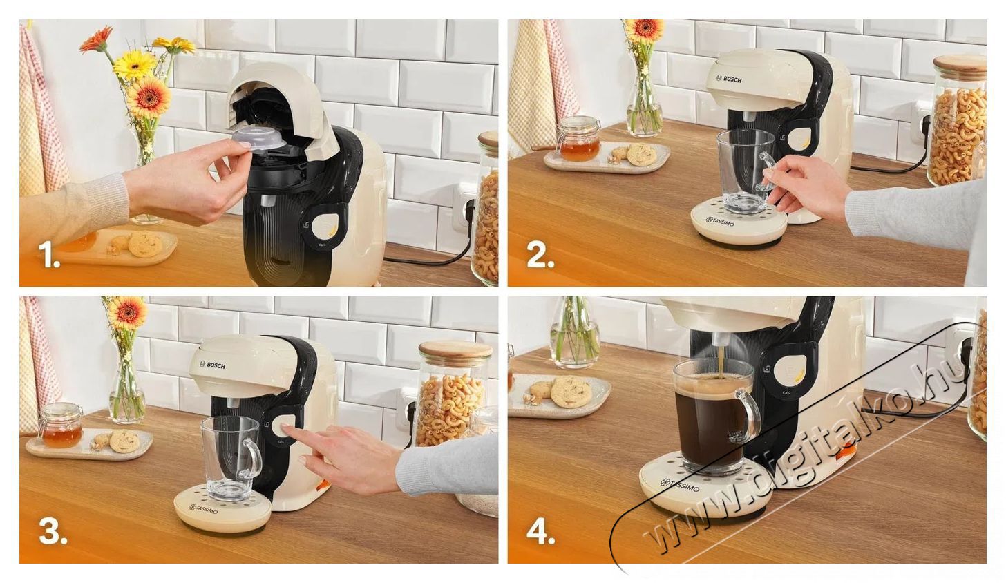 Bosch TAS117E TASSIMO STYLE friendly Konyhai term&eacute;kek - K&aacute;v&eacute;főző / k&aacute;v&eacute;&ouml;rlő / kieg&eacute;sz&iacute;tő - Kapszul&aacute;s / podos k&aacute;v&eacute;főző - 512630