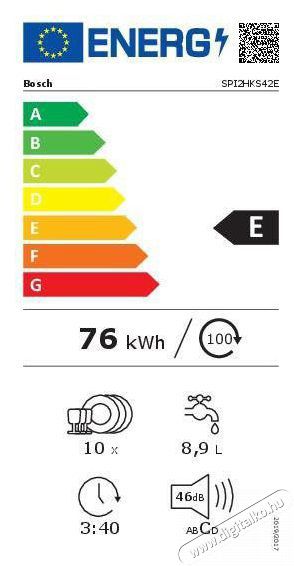 Bosch SPI2HKS42E Konyhai term&eacute;kek - Mosogat&oacute;g&eacute;p - Keskeny (45cm-ig) be&eacute;p&iacute;thető mosogat&oacute;g&eacute;p - 515229