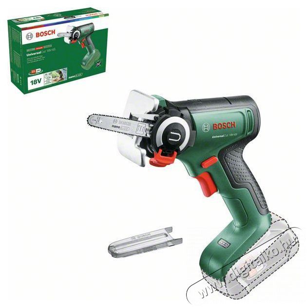 Bosch AKU UniversalCut 18V-65 (AKU n&eacute;lk&uuml;l) 0.603.3D5.200 egykezes l&aacute;ncfűr&eacute;sz H&aacute;ztart&aacute;s / Otthon / K&uuml;lt&eacute;r - K&uuml;lt&eacute;r / kerti term&eacute;k / grill - L&aacute;ncfűr&eacute;sz - 518542