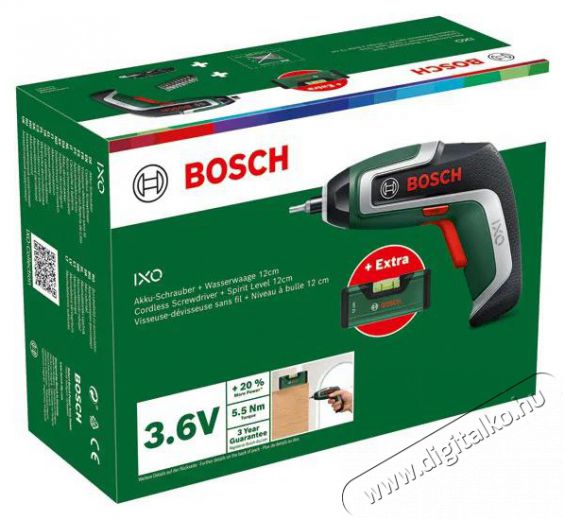 Bosch IXO 7 K&eacute;szlet v&iacute;zszintezővel, kartondoboz (0.603.9E0.008) H&aacute;ztart&aacute;s / Otthon / K&uuml;lt&eacute;r - Szersz&aacute;m - Akkumul&aacute;toros csavarh&uacute;z&oacute; - 518572