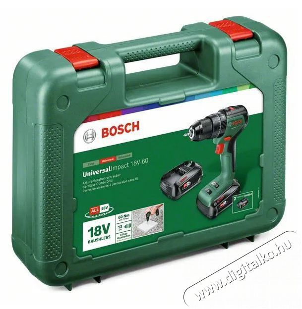 Bosch UniversalImpact 18V-55 (2x 2,0Ah) + AL18V-20 0.603.9D7.102 H&aacute;ztart&aacute;s / Otthon / K&uuml;lt&eacute;r - Szersz&aacute;m - Akkumul&aacute;toros csavarh&uacute;z&oacute; - 518595