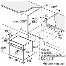 Bosch HRG272EB3 Serie 4 S&uuml;tő (be&eacute;p&iacute;thető) Konyhai term&eacute;kek - S&uuml;tő-főzőlap, tűzhely (be&eacute;p&iacute;thető) - S&uuml;tő (be&eacute;p&iacute;thető) - 527054