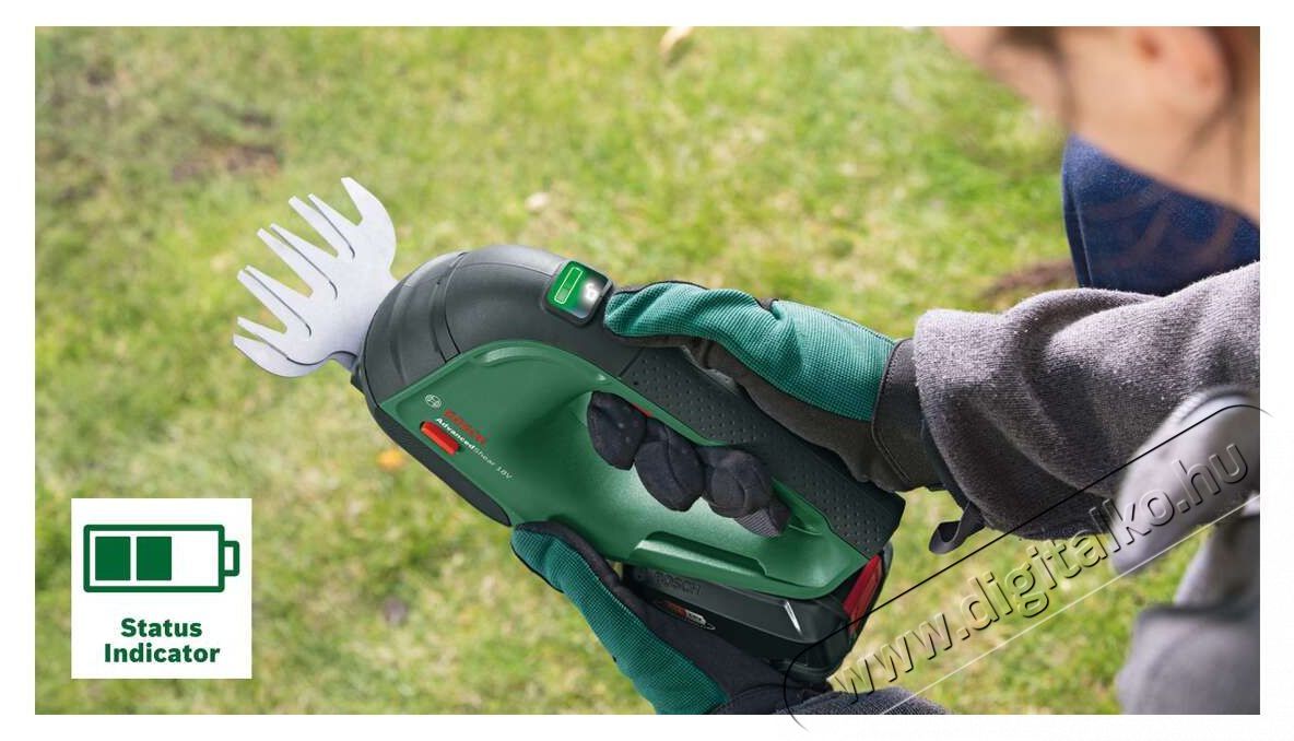 Bosch AdvancedShear 18 V, 1x 2,0 Ah s&ouml;v&eacute;ny / k&eacute;zi fű &eacute;s lomb v&aacute;g&oacute; H&aacute;ztart&aacute;s / Otthon / K&uuml;lt&eacute;r - K&uuml;lt&eacute;r / kerti term&eacute;k / grill - S&ouml;v&eacute;ny / k&eacute;zi fű &eacute;s lomb v&aacute;g&oacute; - 523103