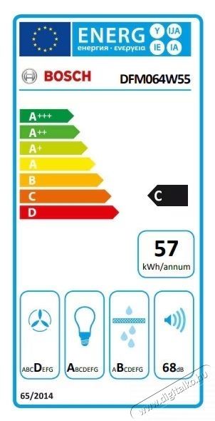 Bosch DFM064W55 teleszk&oacute;pos be&eacute;p&iacute;tett p&aacute;raelsz&iacute;v&oacute; Konyhai term&eacute;kek - P&aacute;raelsz&iacute;v&oacute; - Be&eacute;p&iacute;thető / kih&uacute;zhat&oacute; - 533061