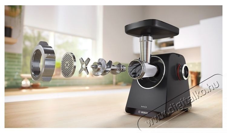 Bosch MFWS440B h&uacute;sdar&aacute;l&oacute;, 1900 W, 2,5 kg/perc, 2 v&aacute;g&aacute;ssal ell&aacute;tott k&eacute;s, kolb&aacute;szhoz/t&ouml;lt&ouml;tt z&ouml;lds&eacute;gekhez &eacute;s kebb&eacute;hez val&oacute; tartoz&eacute;k, fekete Konyhai term&eacute;kek - Konyhai kisg&eacute;p (elők&eacute;sz&iacute;t&eacute;s / feldolgoz&aacute;s) - H&uacute;sdar&aacute;l&oacute; - 533055