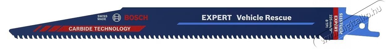 Bosch Expert Vehicle Rescue S 1157 CHM 2608900380 dugatty&uacute;s fűr&eacute;szlap, 3 mm-es fogt&aacute;vols&aacute;g, 225 mm hossz&uacute; H&aacute;ztart&aacute;s / Otthon / K&uuml;lt&eacute;r - Szersz&aacute;m - Kieg&eacute;sz&iacute;tő, tartoz&eacute;k - 535010