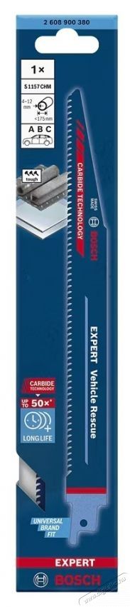 Bosch Expert Vehicle Rescue S 1157 CHM 2608900380 dugatty&uacute;s fűr&eacute;szlap, 3 mm-es fogt&aacute;vols&aacute;g, 225 mm hossz&uacute; H&aacute;ztart&aacute;s / Otthon / K&uuml;lt&eacute;r - Szersz&aacute;m - Kieg&eacute;sz&iacute;tő, tartoz&eacute;k - 535010