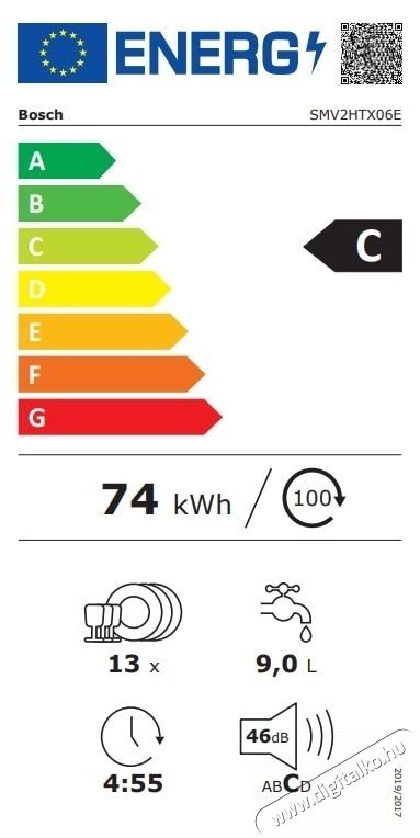 Bosch SMV2HTX06E be&eacute;p&iacute;thető mosogat&oacute;g&eacute;p, 60 cm Konyhai term&eacute;kek - Mosogat&oacute;g&eacute;p - Norm&aacute;l (60cm) be&eacute;p&iacute;thető mosogat&oacute;g&eacute;p - 534929