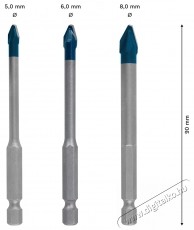 Bosch 3 db HEX-9 EXPERT f&uacute;r&oacute;sz&aacute;r k&eacute;szlet ker&aacute;mia csemp&eacute;hez, &aacute;tm&eacute;rő 5/6/8 mm, hossz 90 mm H&aacute;ztart&aacute;s / Otthon / K&uuml;lt&eacute;r - Szersz&aacute;m - Kieg&eacute;sz&iacute;tő, tartoz&eacute;k - 535008