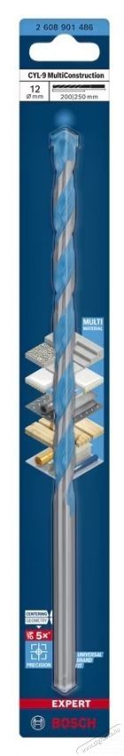 Bosch Expert CYL-9 MultiConstruction 2608901486 f&uacute;r&oacute;g&eacute;p, 12x200x250 mm H&aacute;ztart&aacute;s / Otthon / K&uuml;lt&eacute;r - Szersz&aacute;m - Kieg&eacute;sz&iacute;tő, tartoz&eacute;k - 535004