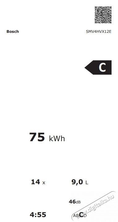 Bosch SMV4HVX12E be&eacute;p&iacute;thető mosogat&oacute;g&eacute;p, 60 cm Konyhai term&eacute;kek - Mosogat&oacute;g&eacute;p - Norm&aacute;l (60cm) be&eacute;p&iacute;thető mosogat&oacute;g&eacute;p - 534934