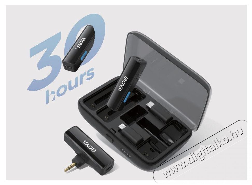 Boya BoyaLINK Fot&oacute;-Vide&oacute; kieg&eacute;sz&iacute;tők - Mikrofon - Cs&iacute;ptetős, fej &eacute;s kitűző mikrofon - 524439