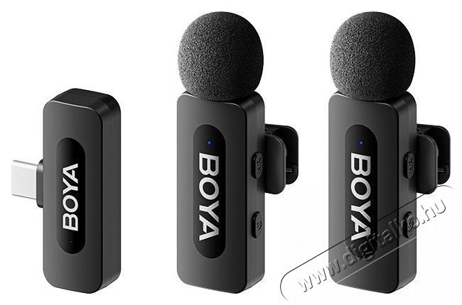 Boya BY-V2 V2.0 iPhone &eacute;s iPad mikrofon Fot&oacute;-Vide&oacute; kieg&eacute;sz&iacute;tők - Mikrofon - Cs&iacute;ptetős, fej &eacute;s kitűző mikrofon - 524441