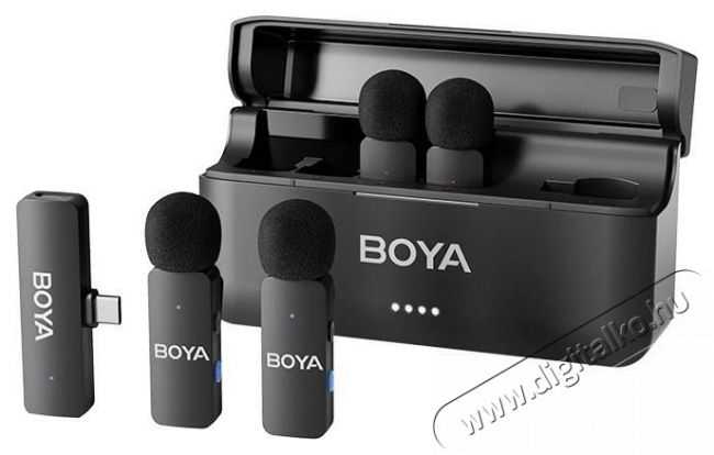 Boya BY-V4U Fot&oacute;-Vide&oacute; kieg&eacute;sz&iacute;tők - Mikrofon - Cs&iacute;ptetős, fej &eacute;s kitűző mikrofon - 524454