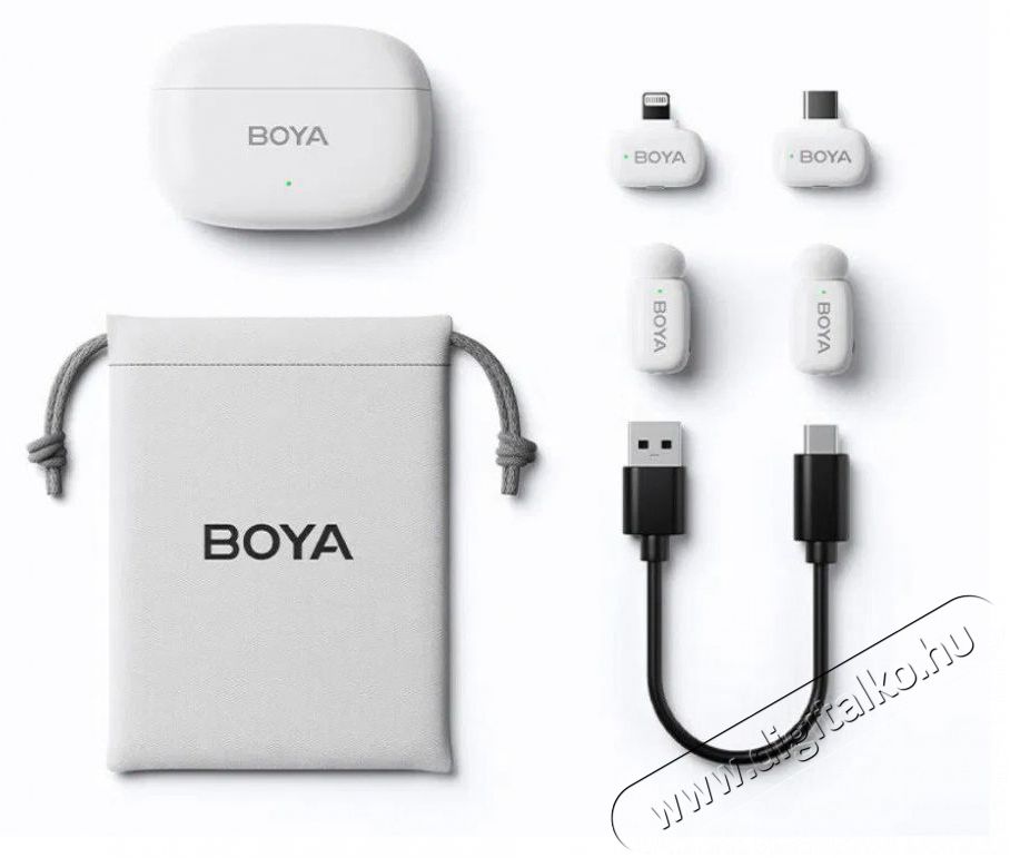 Boya Mini 13 Fot&oacute;-Vide&oacute; kieg&eacute;sz&iacute;tők - Mikrofon - Cs&iacute;ptetős, fej &eacute;s kitűző mikrofon - 524453